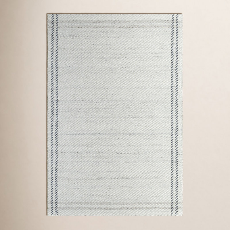 Tapis gris en laine Lavande, Rectangle 3 pi 6 po x 5 pi 6 po