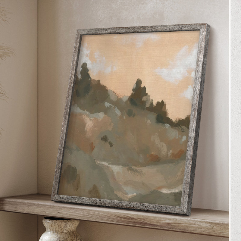 Hillside Walking Path II Framed Print - Solid Wood, 30" H x 24" W