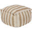 Henrietta Woven Striped Square Pouf