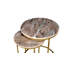 Ensemble de 2 tables basses gigognes en marbre avec structure en métal-1225968827-1225968825