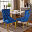 Chaises de salle à manger rembourrées en velours et oreilles capitonnées Traditional-768344949-761125030