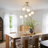 6-Light Mid-Century Weeping Willow Milk Glass Chandelier