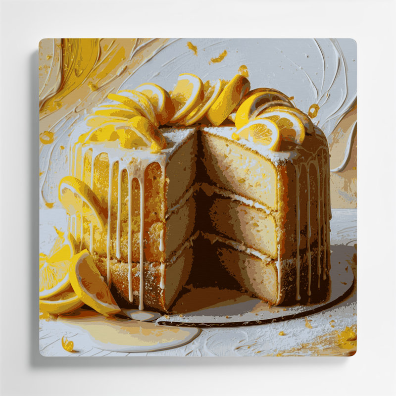 Art mural en métal beige, Desserts, H 12 po x l 12 po
