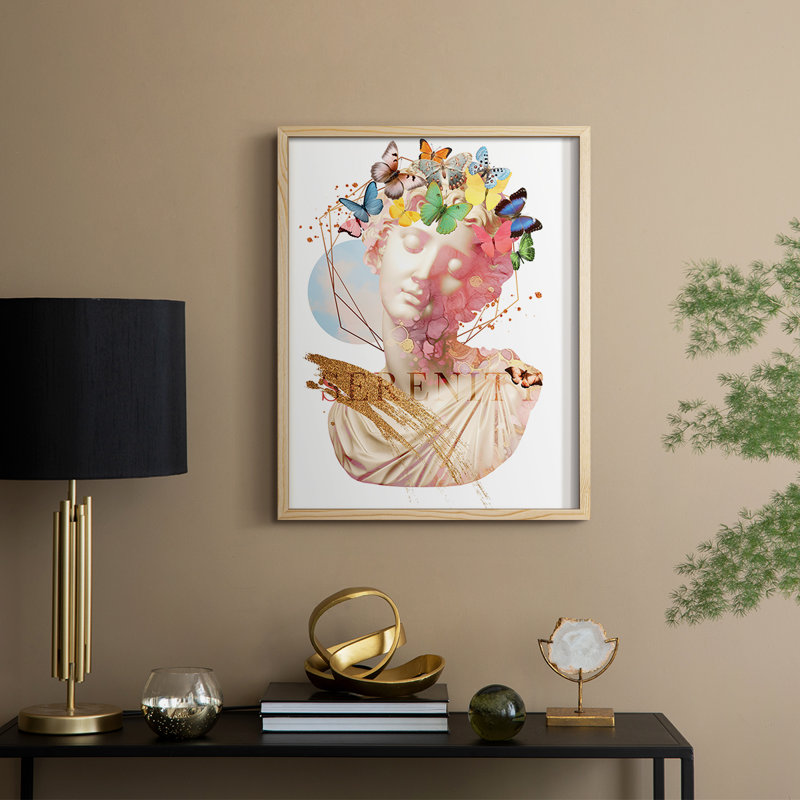 «Greek Goddess I», reproduction encadrée - bois massif, Naturel, H 11 po x l 9 po