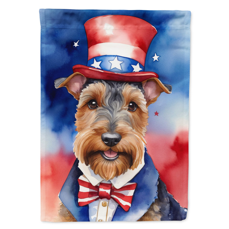 Drapeau patriotique du jardin américain, Terrier gallois brun