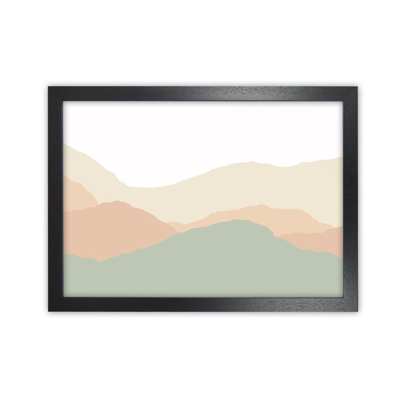 Abstract Landscape Light - Print, Black Frame, 59cm H x 84cm W x 3cm D