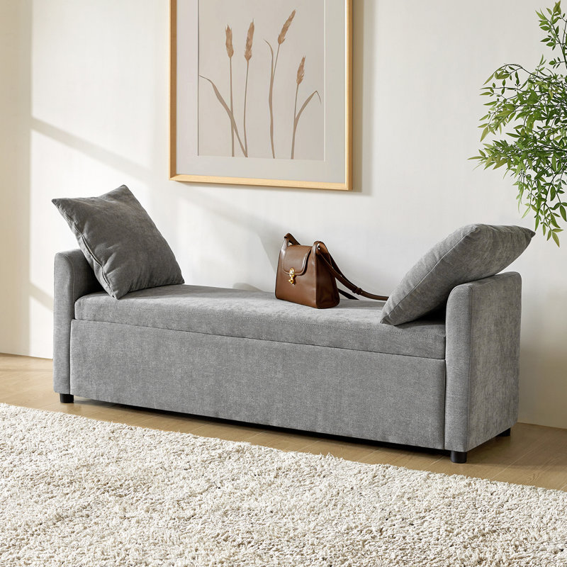 Banc de rangement Aristides, Gris