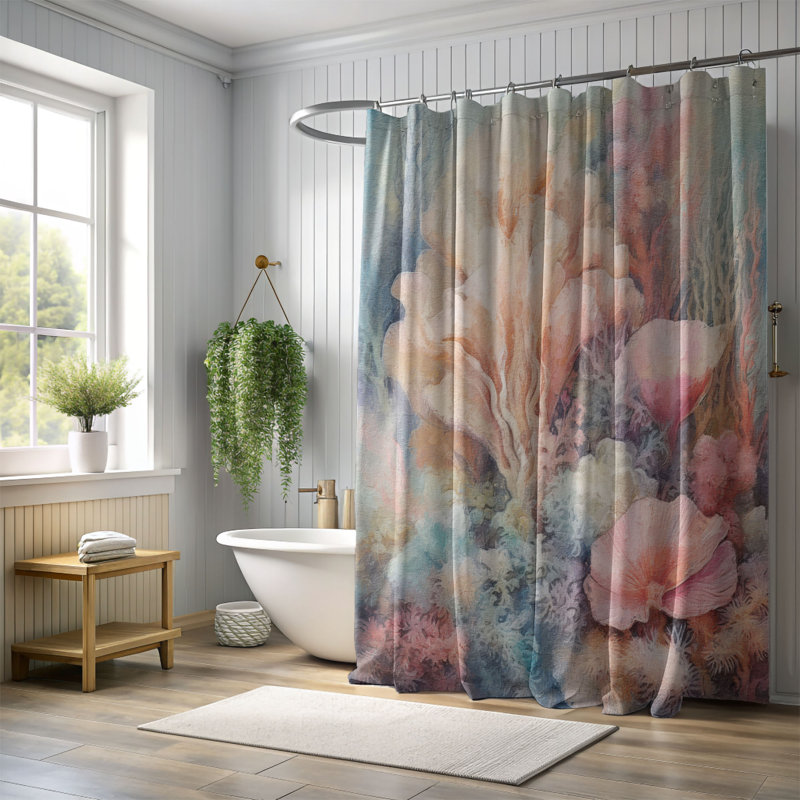 Rideau de douche Forrer, H 74 po x l 71 po
