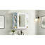 Armoire de rangement murale de salle de bain avec miroir, armoire à pharmacie avec tablette en bois réglable et portes, armoires de rangement montées avec 6 tablettes ouvertes-882272008