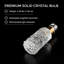 Ampoule DEL en cristal de style solide, blanc chaud 3000K, ampoules à culot moyen E26 / 27 (base non incluse)-121723596-121723598