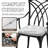 3 Piece  Cast Aluminum Outdoor Bistro Table and Chairs Set of 2 with Cushion,Patio Bistro Sets with 1.97" Umbrella Hole for Garden,Black