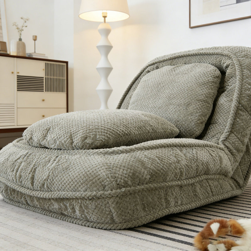 Canapé Lazy, 5 positions réglables, Polyester vert