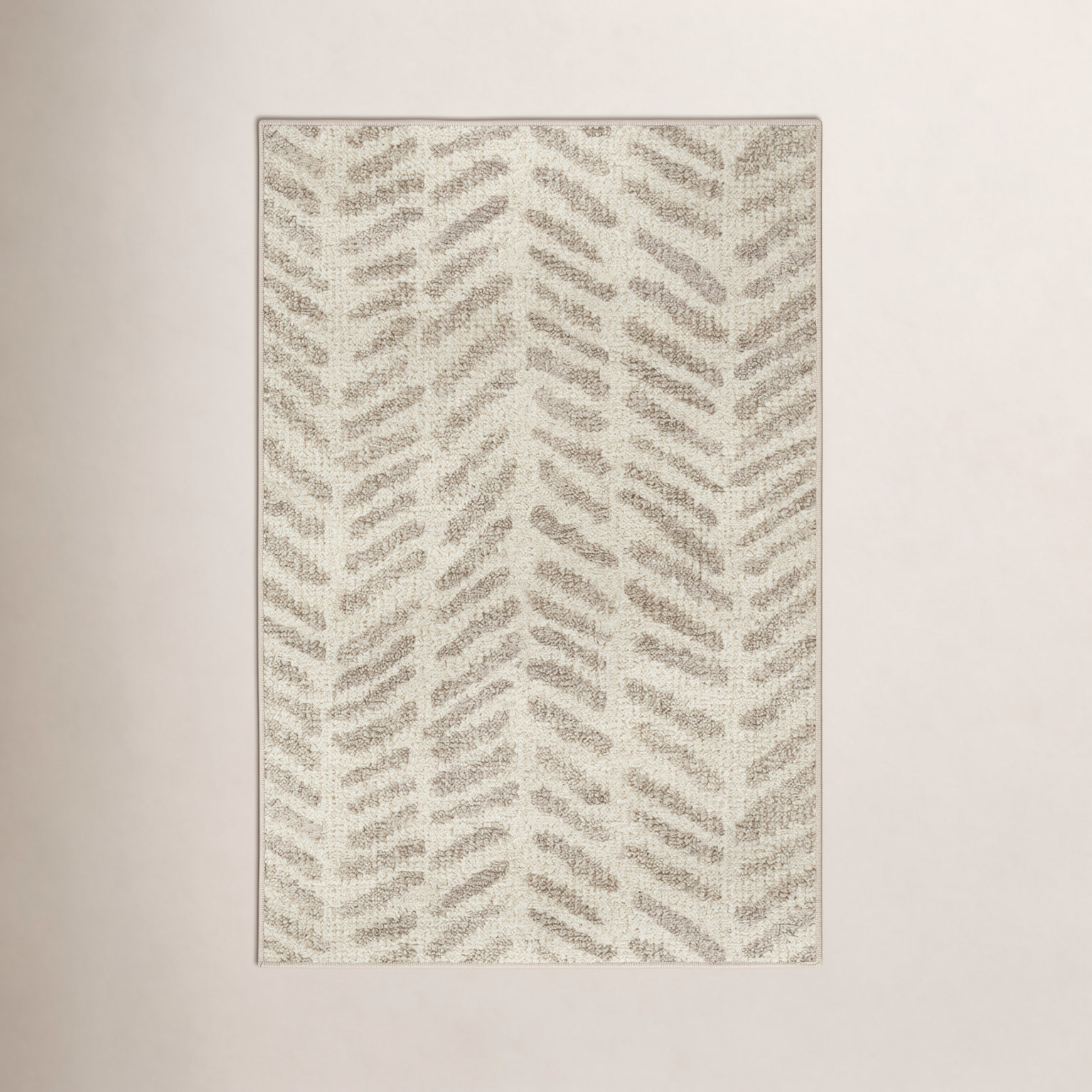 Rowley Grey Machine Washable Geometric Rug, Rectangle 2' x 3'