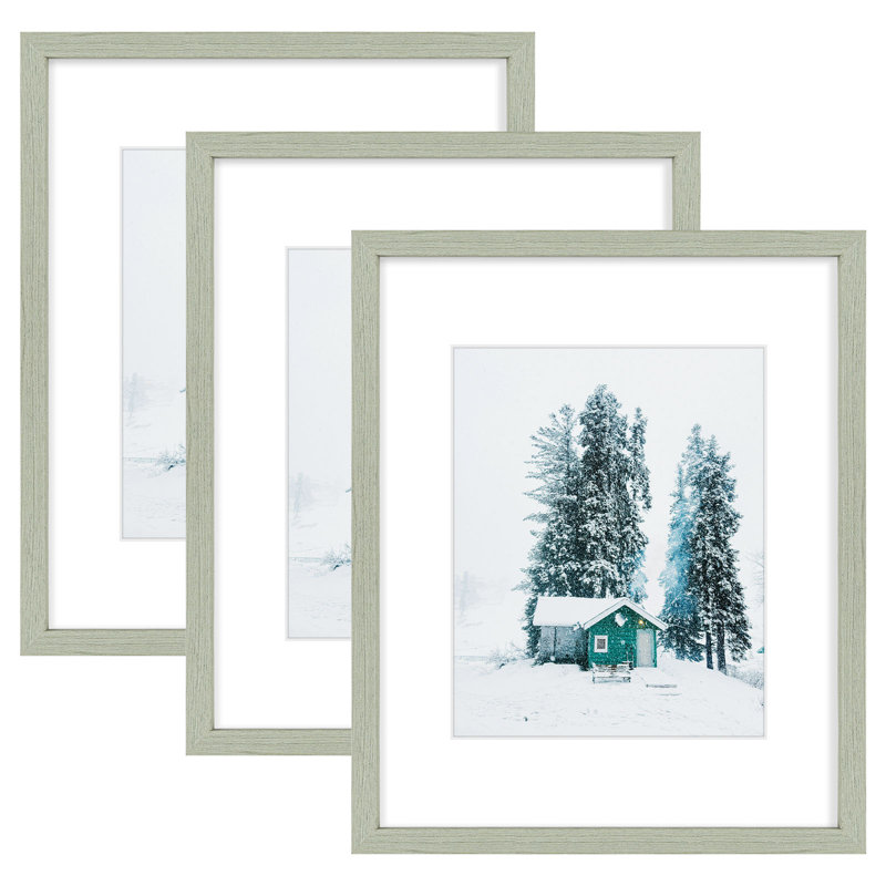 Cadres en bois d'ingénierie avec plexiglas, Blanc, 11 po x 14 po