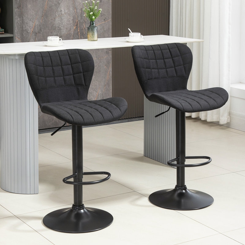 Tabouret de bar Joannah, Noir