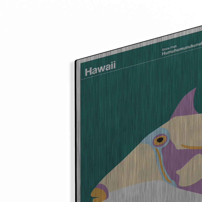 Collection d'art mural en métal «State Posters Hi» par Winston Porter, H 16 po x l 12 po