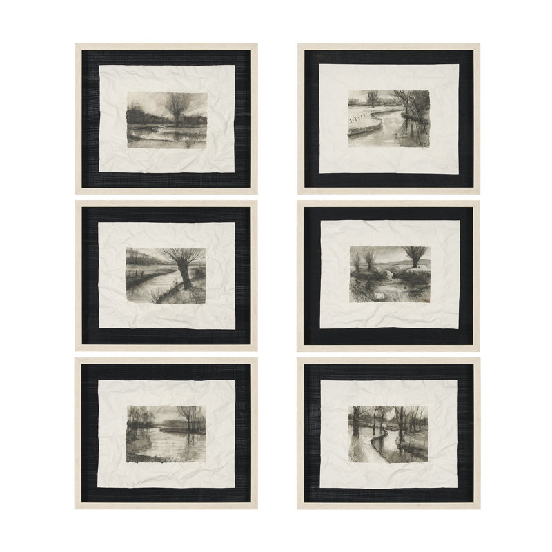 «Avant la pluie», reproduction d'art texturée encadrée à la main