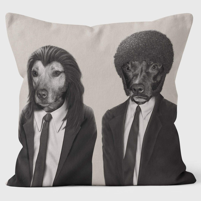 Hit Dogs Mono - Pets Rock Cushion