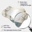 Beige minimalisme Calm River Forest I - miroir asymétrique beige, miroir mural traditionnel unique à forme libre, impression d'art en métal-107246770