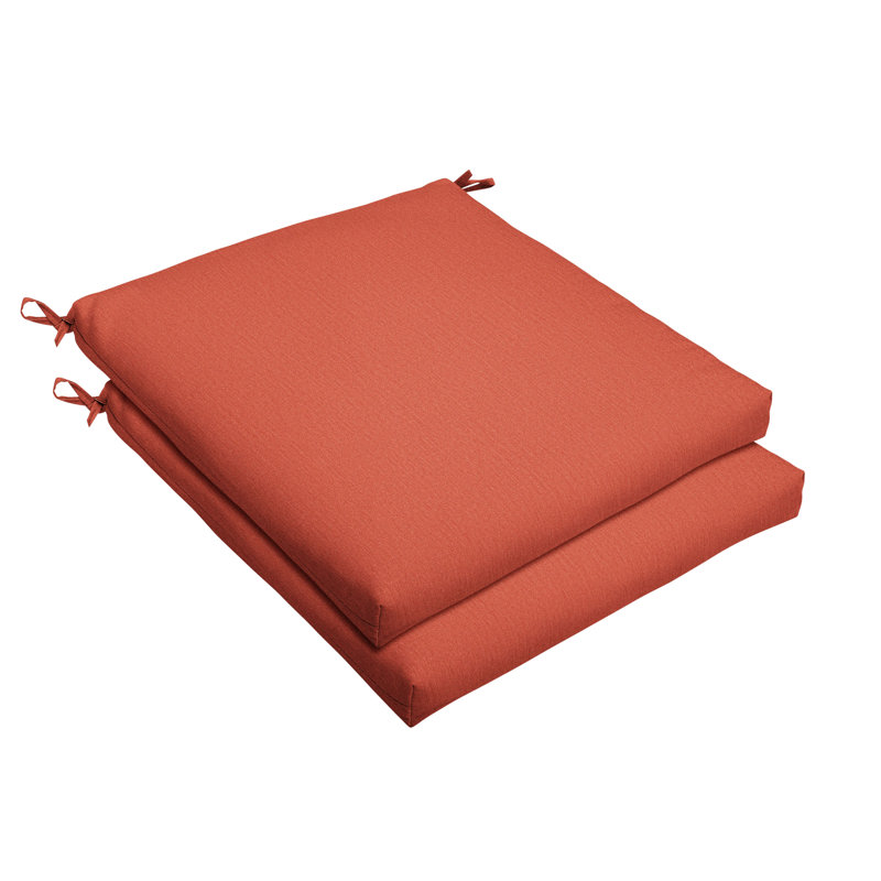 Coussin de siège intérieur/extérieur Sunbrella, Toile persimmon Sunbrella, L 17 po x P 18 po