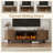 80" Modern Fireplace Tv Stand For Tvs Up To 90", Fluted Entertainment Center With Electric Fireplace, Media Console Cabinet For Living Room-347690455-347603635