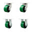 Ensemble de roulettes en poly robuste sur roulettes en fonte 2