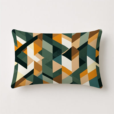 Geogrid Colors Indoor And Outdoor Throw Pillow