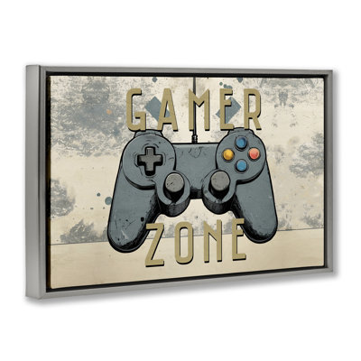 Zone de jeu avec cadre flottant abstrait, design par Kim Allen