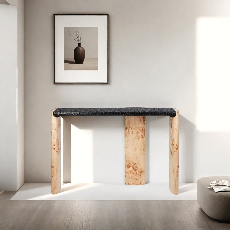 Retro Minimalist Console Table, 31.5" H x 39.37" W x 11.81" D
