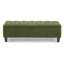 Banc repose-pieds avec rangement, surface bouclée verte, pieds en bois d'hévéa, capacité de 300 lb-1795596922