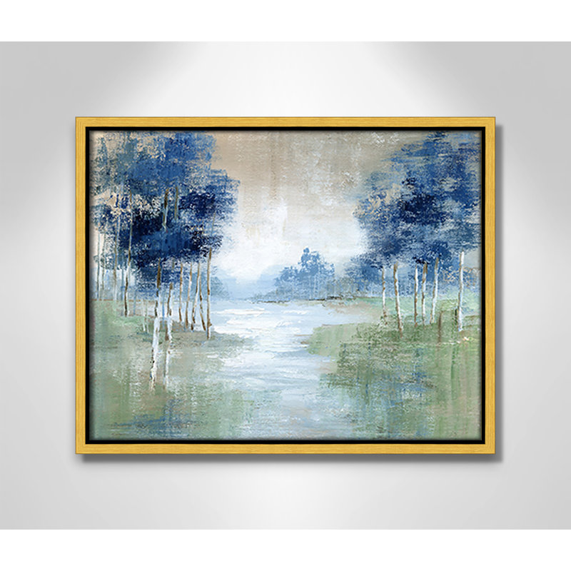 Birch River, impression sur toile encadrée par Nan, Or, H 12,5 po x l 15,5 po x P 2 po