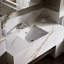 Lavabo de salle de bain rectangulaire encastré en métal avec trop-plein Iron Plains-13237550
