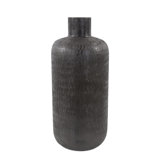 Etched Crossways Short Neck Bottle Vase- Large