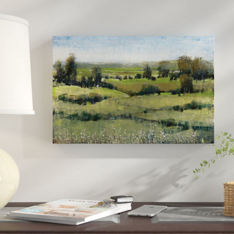 « matinée horizon ii », impression sur toile, H 26 po x l 40 po x P 1,5 po, Pas de tapis, Toile tendue