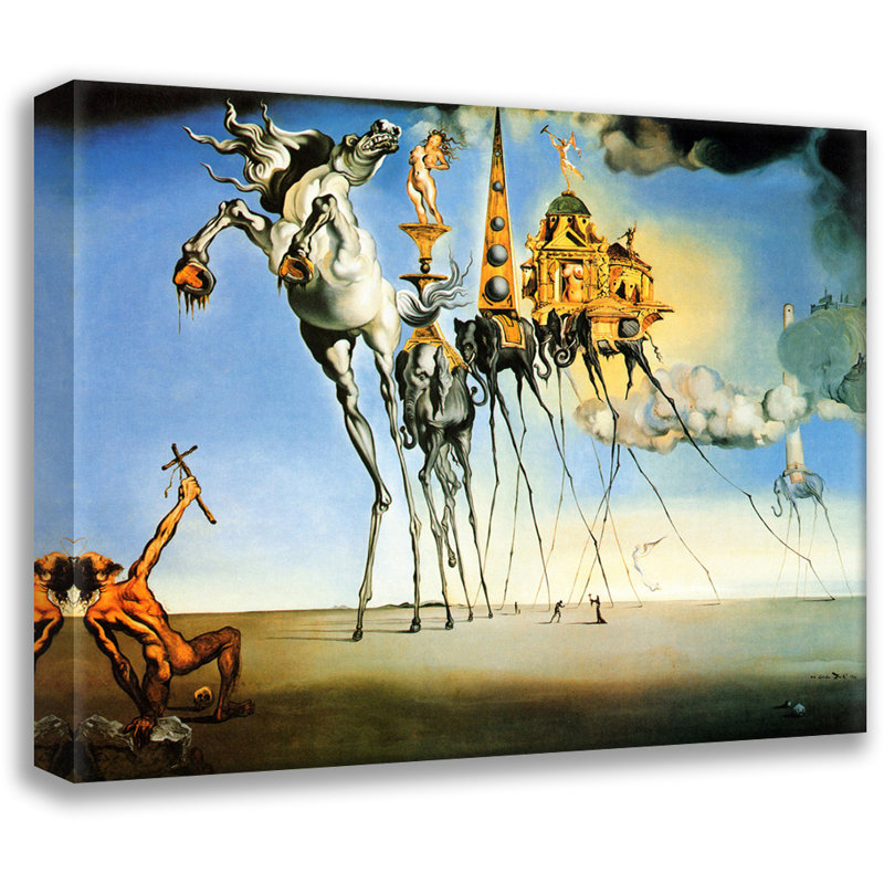 Temptation of St. Anthony by Salvador Dali Gallery Wrapped Canvas, 33" H x 48" W