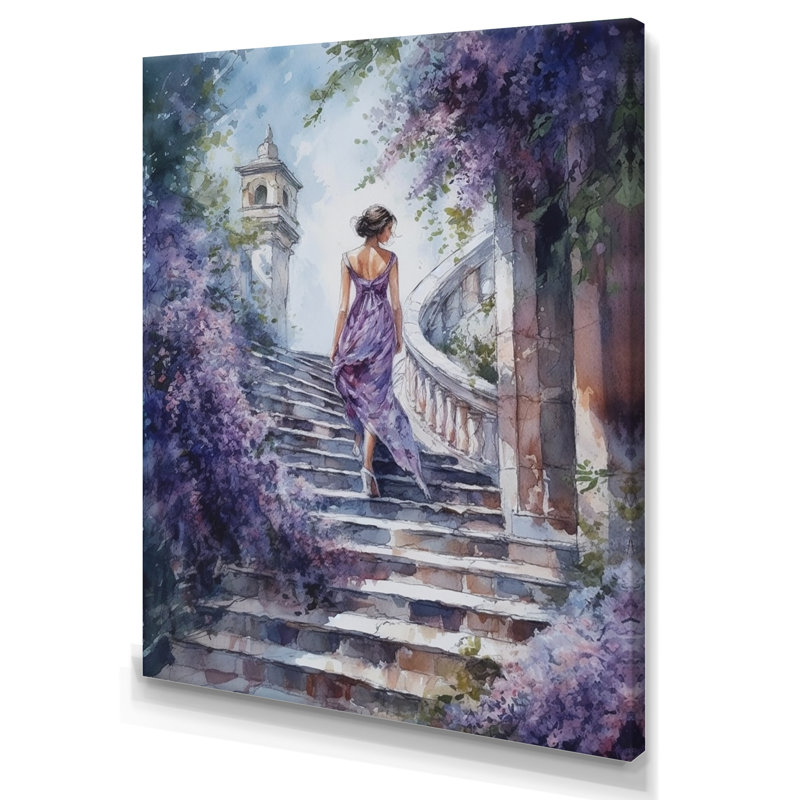 «Fashionable Girl Modeling I», impression sur toile, H 32 po x l 24 po x P 1 po, Toile tendue