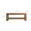 47.24" Rustic 2-Tier Rectangle Coffee Table - Solid Wood & MDF Farmhouse Coffee Table With Open Storage Shelf For Living Room/Apartment