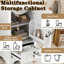 Meuble-lavabo de 20 pouces avec solution de rangement pratique, lavabo en céramique, charnières à fermeture en douceur, rangement réglable en forme de U et porte de porte, tablette, support de tiroir à compartiments, style moderne, peu encombrant