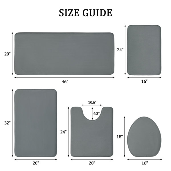 Tapis Antidérapant Pour Douche Et Toilettes Tapis De Bain En Mousse à Mémoire De Forme – 40 X 60 Cm – Dessous Antidérapant – Lavable En Machine – Plusieurs Couleurs Tapis épais Absorbtion Eau Tapis Antidérapant Pour Douche Et Toilettes Tapis De Bain En Mousse à Mémoire De Forme – 40 X 60 Cm – Dessous Antidérapant – Lavable En Machine – Plusieurs Couleurs Tapis épais Absorbtion Eau
