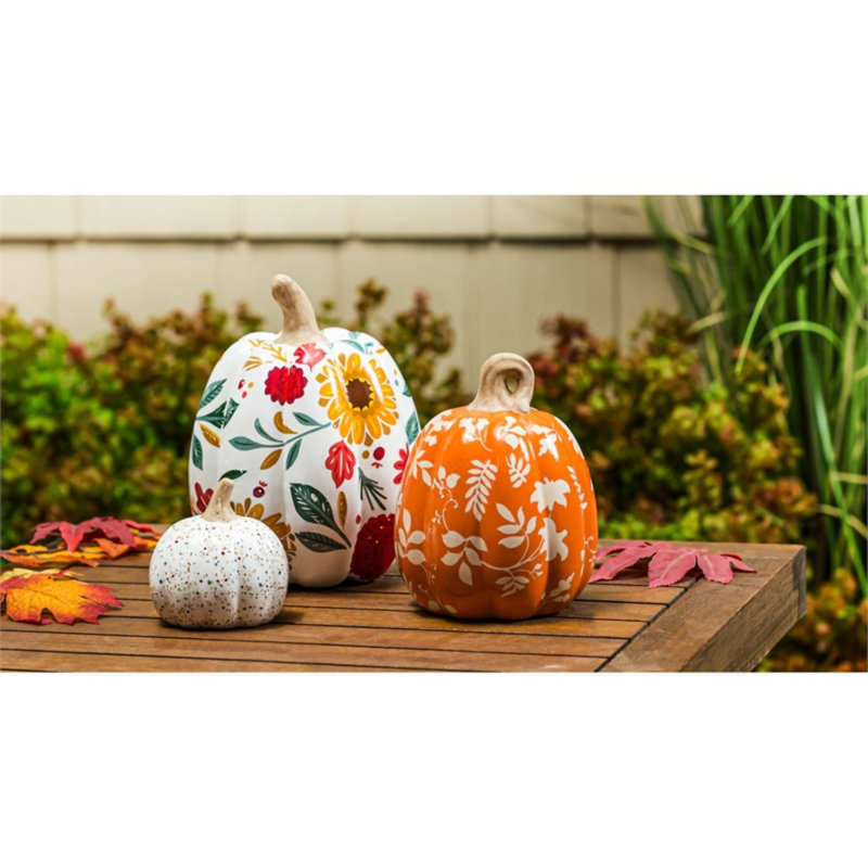 Ensemble de 3 figurines citrouilles