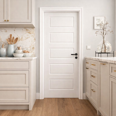 Panneau de porte intérieur peint 80 po. X 80 po + 1/2 po 5 panneaux encastrés
