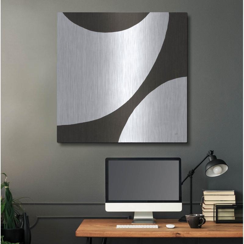 Art mural en métal «Curvilinear 6» par Chris Paschke, H 36 po x l 36 po