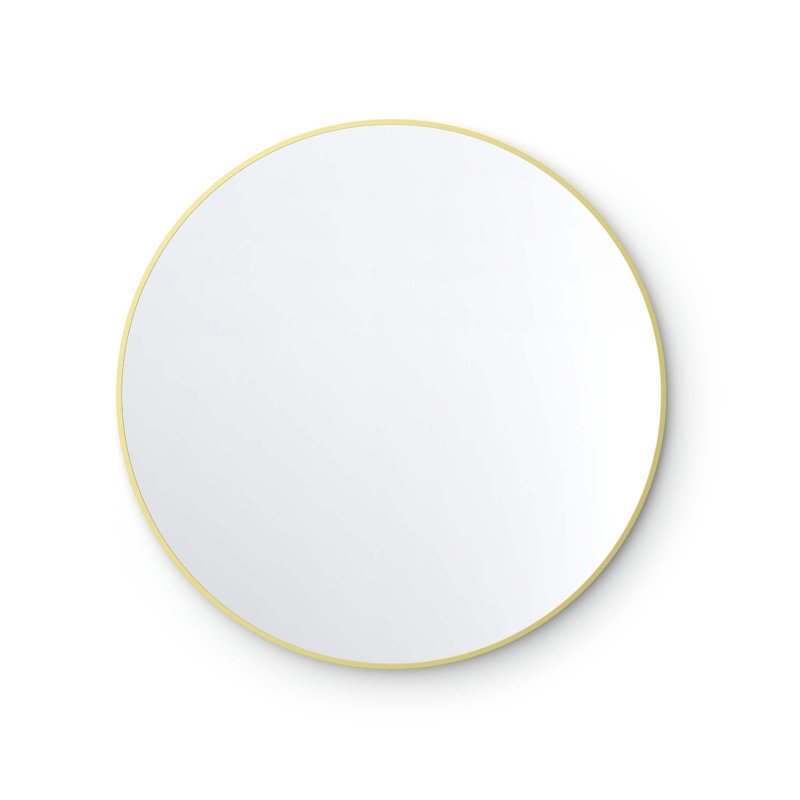 Miroir mural incassable Premium Premium, 32 po x 32 po, Or brossé