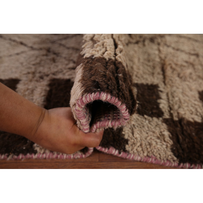 Tapis à motif géométrique oriental marocain 8 x 10