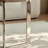 Round Coffee Table Walnut Wood Saddle Leather-103410596