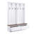 Farmhouse 4-In-1 Hall Tree With Wood Grain Bench, Mudroom Versatile Coat Rack With 2 Large Drawer, Entrance Organizer For Hallway, Living Room, White, 55.9"W-1103077665