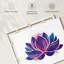 Silhouette de lotus mauve-1934696693
