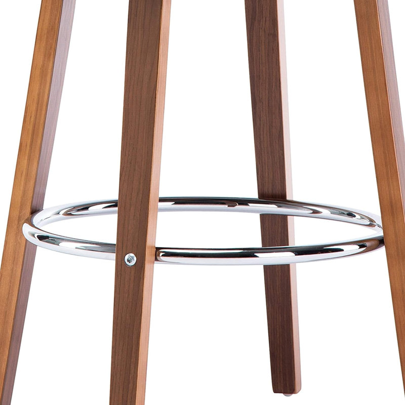Tabouret de bar pivotant à 360 degrés de style Mid-Century 1 pièce Mid-Century