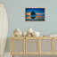 Toile flottante encadrée dorée «Deep Sunset Island View» par Rick Berk-85823297-85823309