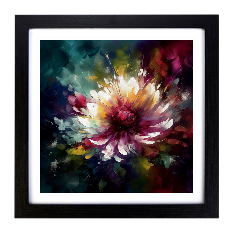 Single Picture Frame Print on Wood, Black